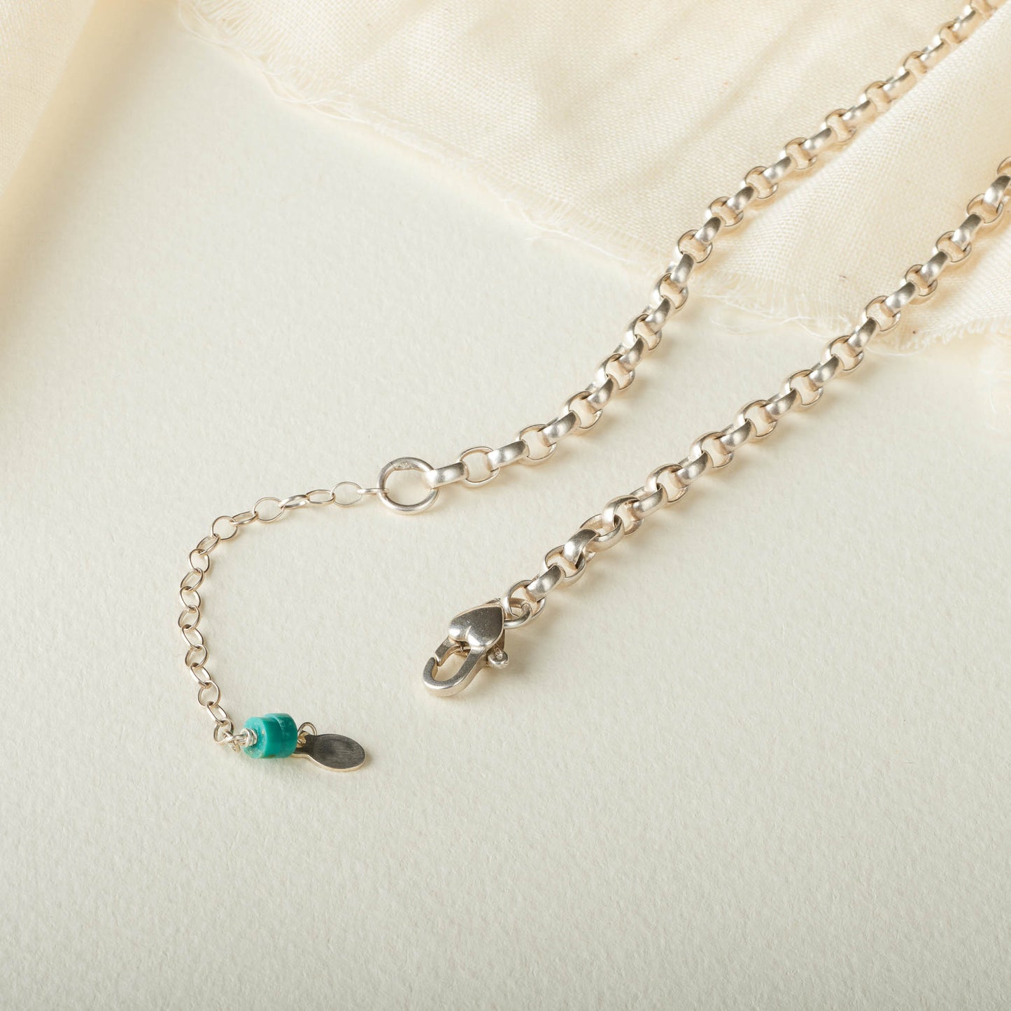 Chunky Chain Turquoise Bar Necklace