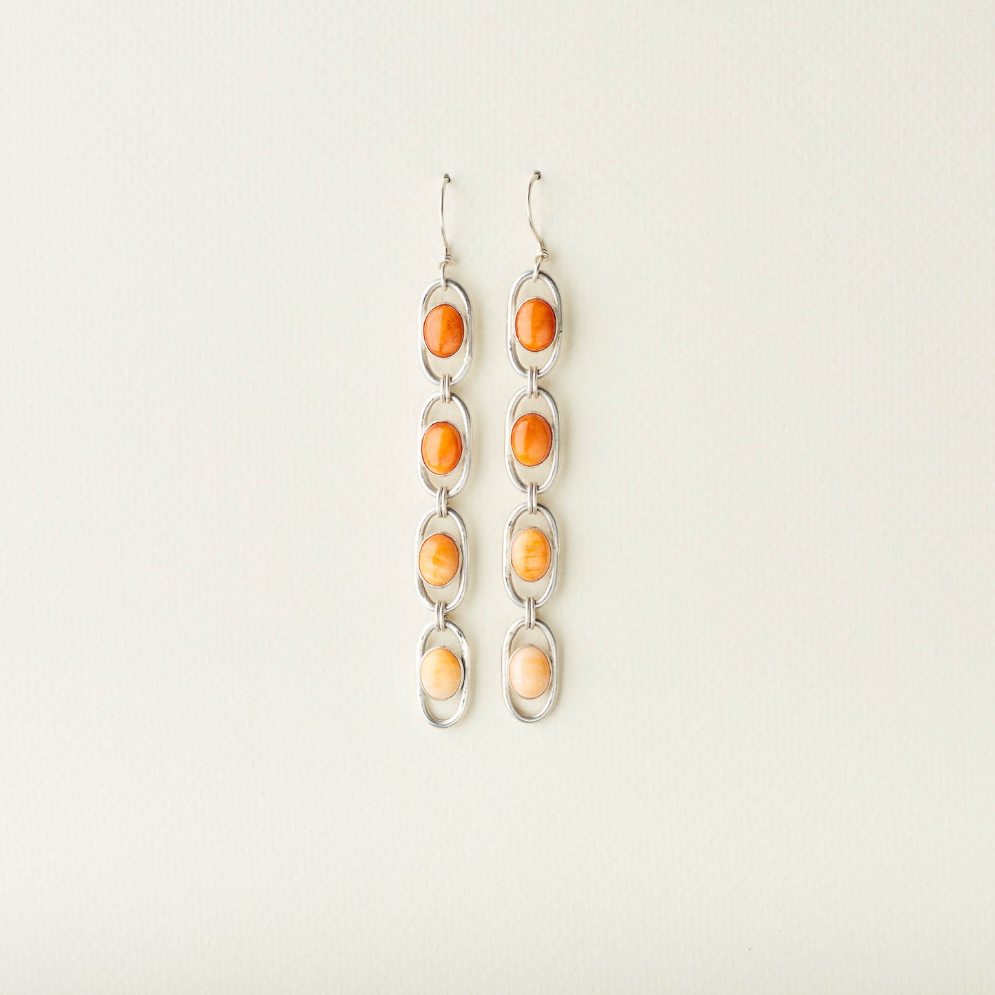 Trickle Earrings :: Spiny Oyster Shell Ombre