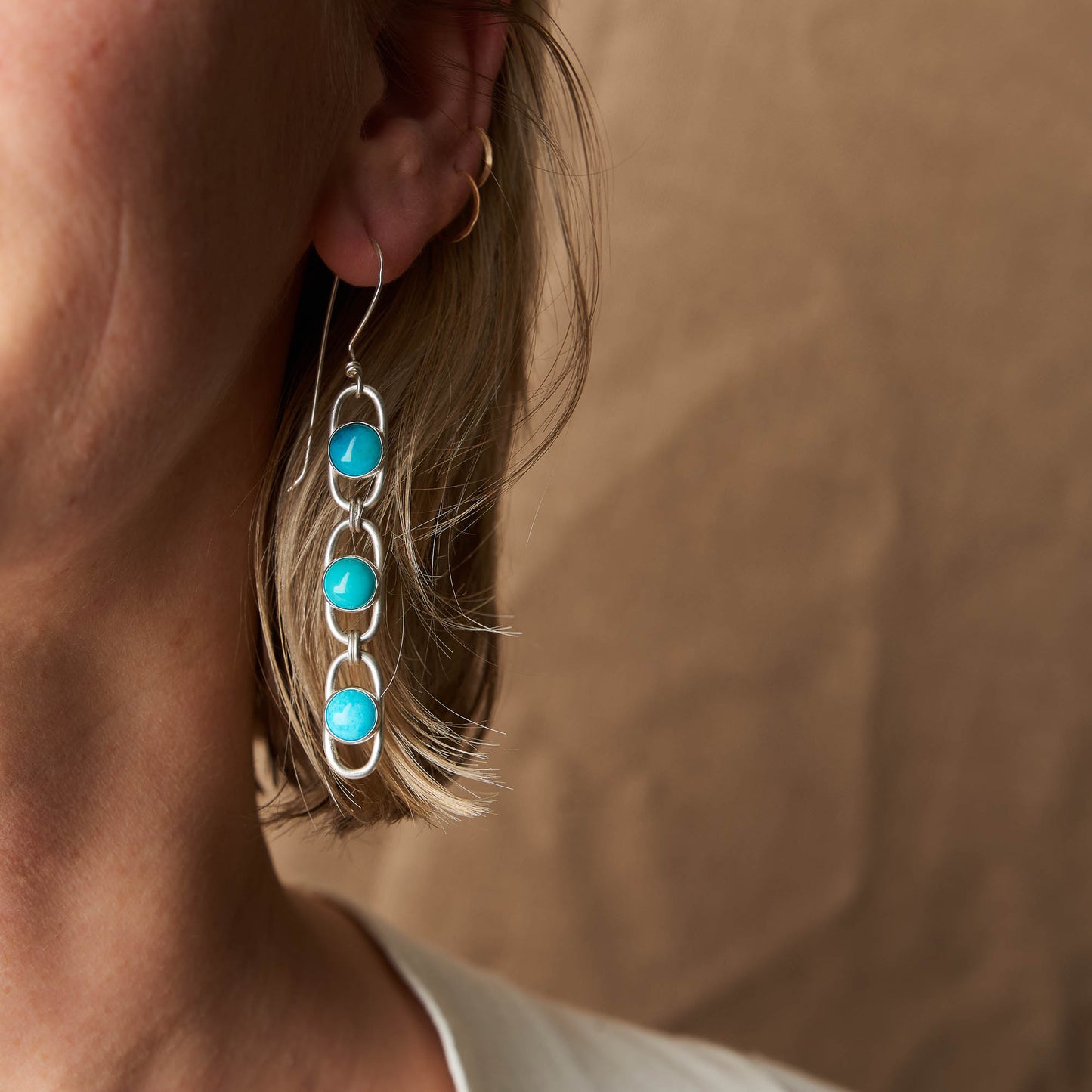 Trickle Earrings :: Turquoise Trio